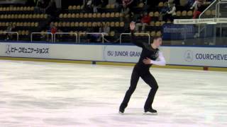 ISU Jr Grand Prix Courchevel Men Short Program Chase BELMONTES USA [upl. by Yllus]