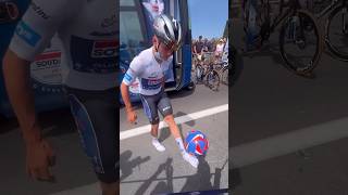 ⚽️❤️ REMCO EVENEPOEL is a BALLER tourdefrance cycling football belgium [upl. by Yelsnit]