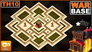 NEW BEST COC TH10 War Base 2023 Copy Link  Anti 2 star Town Hall 10 base  Clash of Clans [upl. by Artapoelc]