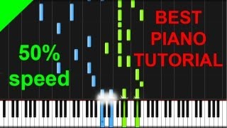 Alexandra Stan  Mr Saxobeat 50 speed piano tutorial [upl. by Kannry]