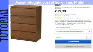 TUTORIAL  Montaggio cassettiera IKEA Malm mordente marrone [upl. by Fidelis600]