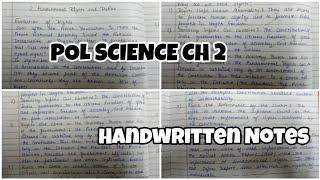 class 11 pol science chapter 2 handwritten notes 📚✨️ [upl. by Naahsar]