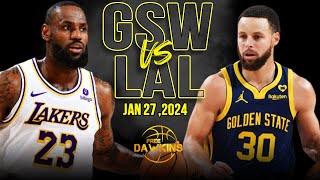 Golden State Warriors vs Los Angeles Lakers Full Game Highlights  January 27 2024  FreeDawkins [upl. by Tada]