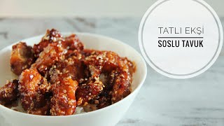 Tatlı Ekşi Soslu Tavuk Tarifi  Susamlı Tavuk  Sweat And Sour Chicken [upl. by Dadirac427]