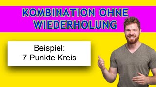 Kombination ohne Wiederholung Reihenfolge egal Kreis Randpunkte Beispiel Stochastik lernen [upl. by Desmond290]