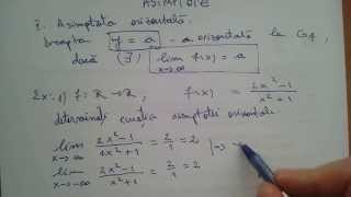 Asimptota orizontala Forma  Exemplu [upl. by Pacien]