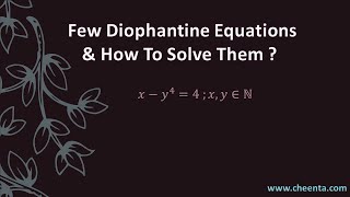 How to solve Diophantine Equations  ISI BSTAT BMATH  PreRMO [upl. by Vasti]