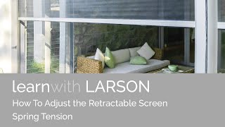 How To Adjust the Retractable Screen Spring Tension [upl. by Christan]