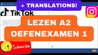 Lezen A2 oefenexamen 1 NT2 dutch nederlands holland reading exam inburgering staatsexamen [upl. by Rice]