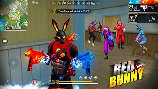 FREEFIRE 🔥quot Red Bunny quot Solo vs Squad Mp40  Scar III 🎯 24 Kills Total  Garena free fire freefire [upl. by Fachanan120]