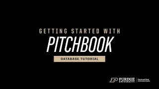 Getting Started with PitchBook [upl. by Nira32]