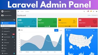 Laravel Admin Panel with Admin LTE  Free Package with installation steps [upl. by Naimerej61]