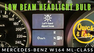 How to Replace Mercedes Dipped Low Beam Headlight Bulb on MLClass W164 [upl. by Shiau]