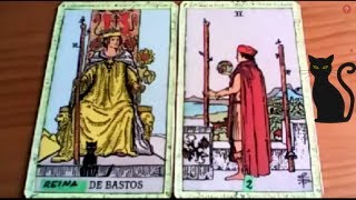 Combinaciones tarot con LA REINA DE BASTOS  ARCANOS MENORES DE BASTOS Por TARA [upl. by Lubet]