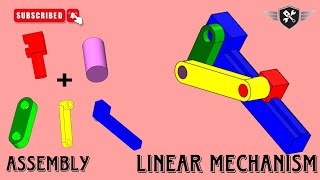 Linear Mechanism in SolidworksAssemblyAutoCAD3D Model akd solidworks youtube [upl. by Nnyleuqcaj]