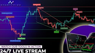 Live Bitcoin amp Ethereum 15 Min Signals And Technical Analysis ChartPrime [upl. by Ecirtaeb]