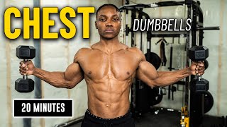 20 Minute Dumbbell Chest Workout  Build amp Burn 1 [upl. by Anaitsirc389]