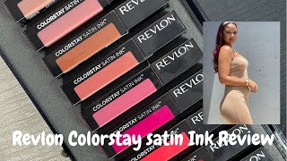 Complete Close up lip swatches of the new Revlon Colorstay Satin Inks [upl. by Kimberly]