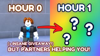 💎 1 HOURS TRADING CHALLENGE BUT PARTNERS HELPING YOU💎Roblox [upl. by Ynelram]