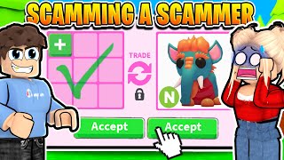 I Scammed The SMARTEST SCAMMER With TERRIFYING NEW METHOD In Adopt Me [upl. by Launamme]