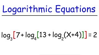 Solving Complex Logarithmic Equations [upl. by Clary]