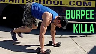 Burpee Workout  Total Body Routine With Dumbbells [upl. by Yaner992]