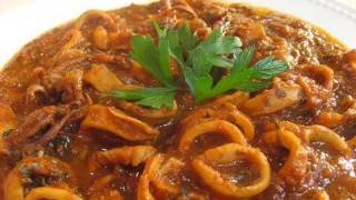 Calamari with Tomato Sauce Recipe  Moroccan Style  CookingWithAlia  Episode 71 [upl. by Oglesby]