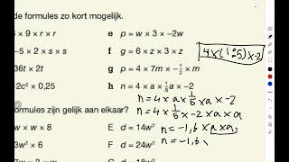 H11 Rekenen met variabelen 1 havovwo Moderne Wiskunde 1B 13e ed [upl. by Edyak901]