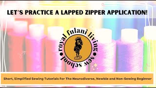 Lets Practice A Lapped Zipper Application LIVE [upl. by Neerac790]