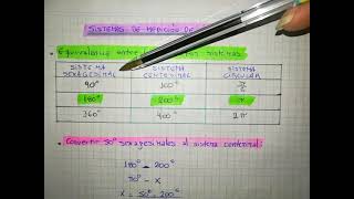 Sistemas de medición de ángulos  convertir sistema sexagesimal a centesimal y circular [upl. by Kylander]