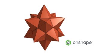 Exploring the Small Stellated Dodecahedron in Onshape A Fascinating Geometric Journey [upl. by Euqirat]