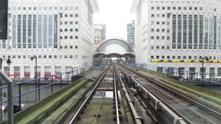 Riding the London DLR train from Lewisham to Bank [upl. by Alleunam]