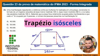 08  Questão 23 IFMA 2023  Forma Integrada [upl. by Manda602]