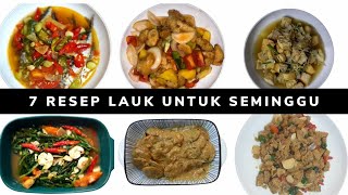 7 resep lauk untuk seminggu menu hemat 1 minggu masakmingguan masakanbukapuasa [upl. by Selry]