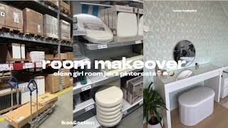 Clean girl room🍨🥥 pokój jak z pinteresta zakupy w ikei haul [upl. by Latimer]