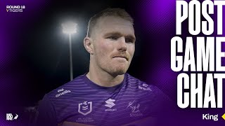 Postmatch interview Josh King  Melbourne Storm  NRL [upl. by Irak]