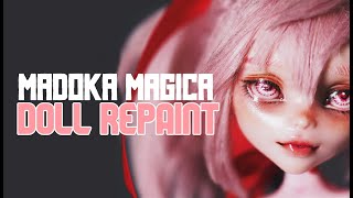 MADOKA MAGICA DOLL REPAINT  Anime OOAK  etellan [upl. by Hummel]