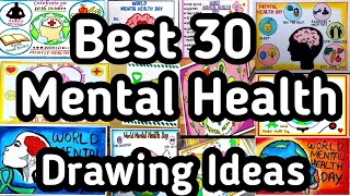 How To Draw World Mental Health DayPosterWorldMentalHealthDayPosterDrawing MentalHealthDayDrawing [upl. by Dupin299]