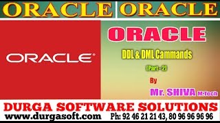 Oracle  Oracle DDL amp DML Cammands Part2 by Siva [upl. by Riccio]