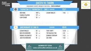 Queensbury CC 2nd XI v Thornton CC Thornton CC  2nd XI [upl. by Paco]