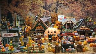 2023 Lemax Spooky Town Dept 56 Autumn  Fall Halloween Village display LAYOUT STAGE 🎃 [upl. by Aihceyt436]