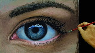 How to Paint a Realistic Eye in Acrylic by JM Lisondra [upl. by Dust]