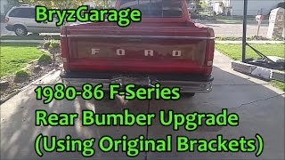 198086 Ford FSeries Rear Bumper Upgrade Using Original Brackets [upl. by Airdnalahs343]