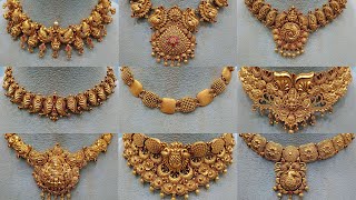 LATEST GOLD NECKLACE DESIGNS 2024  GOLD NECKLACE  LUXURY STUDIO [upl. by Harrod]