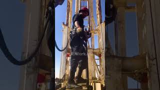 Derrickman Working on Rig rig ad drilling oil tripping derrickman [upl. by Siuqram755]