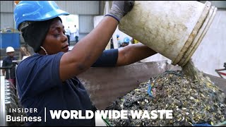 How Bricks Are Made From Plastic Trash  World Wide Waste  Insider Business [upl. by Natelson]