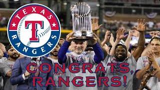 Congrats Texas Rangers 2023 [upl. by Noroj]