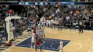 Bulls vs Pacers 2282010 Danny Granger scores 30 points [upl. by Llennoj]