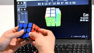 Cubing in RealTime on csTimer With the Giiker Cube 052 JPerm [upl. by Nnyre352]