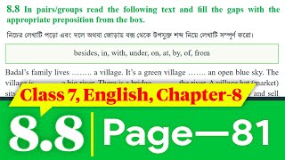 Class 7 English Chapter 88  Class 7 English Page 81  সপ্তম শ্রেণির ইংরেজি ৮১ পৃষ্ঠা  Courstika [upl. by Joub112]